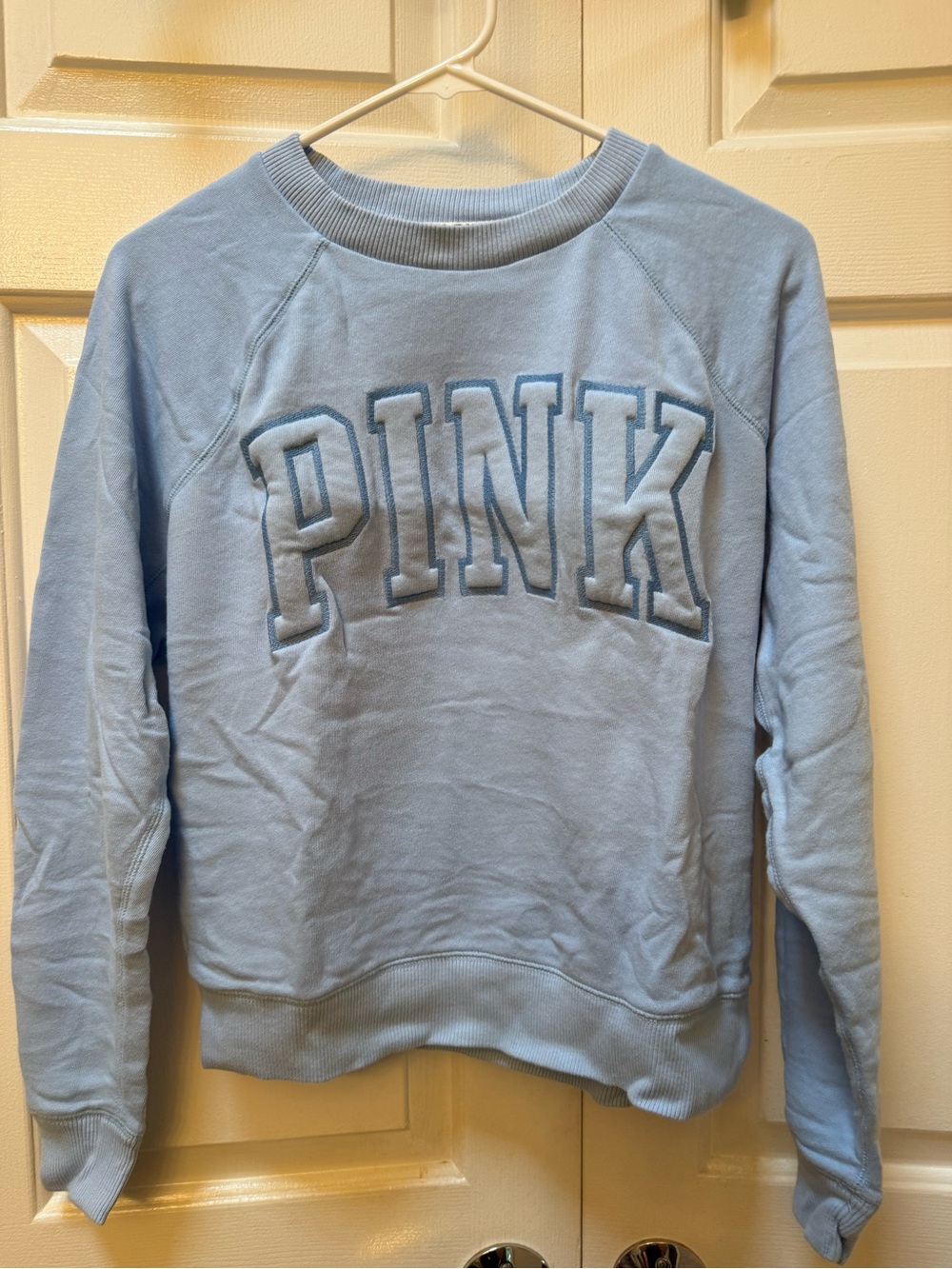 Victoria's Secret PINK Light Blue Crewneck Sweatshirt